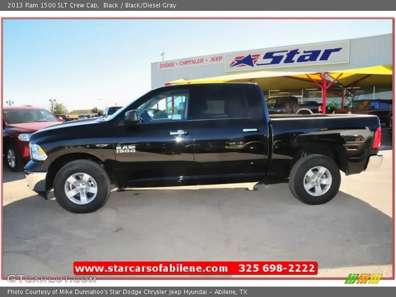 Black / Black/Diesel Gray 2013 Ram 1500 SLT Crew Cab