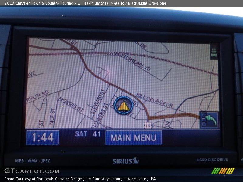 Maximum Steel Metallic / Black/Light Graystone 2013 Chrysler Town & Country Touring - L