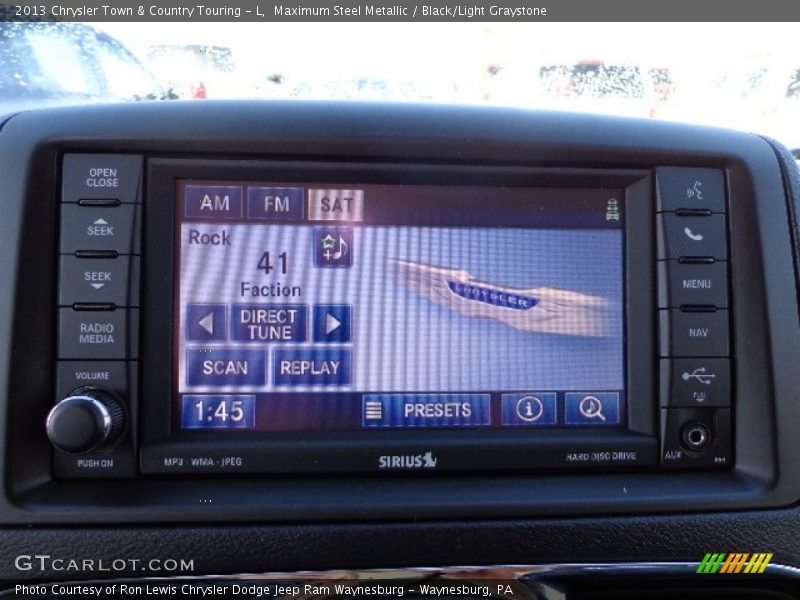 Maximum Steel Metallic / Black/Light Graystone 2013 Chrysler Town & Country Touring - L