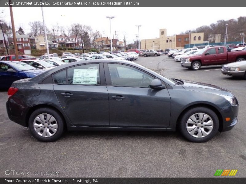 Cyber Gray Metallic / Jet Black/Medium Titanium 2013 Chevrolet Cruze LS