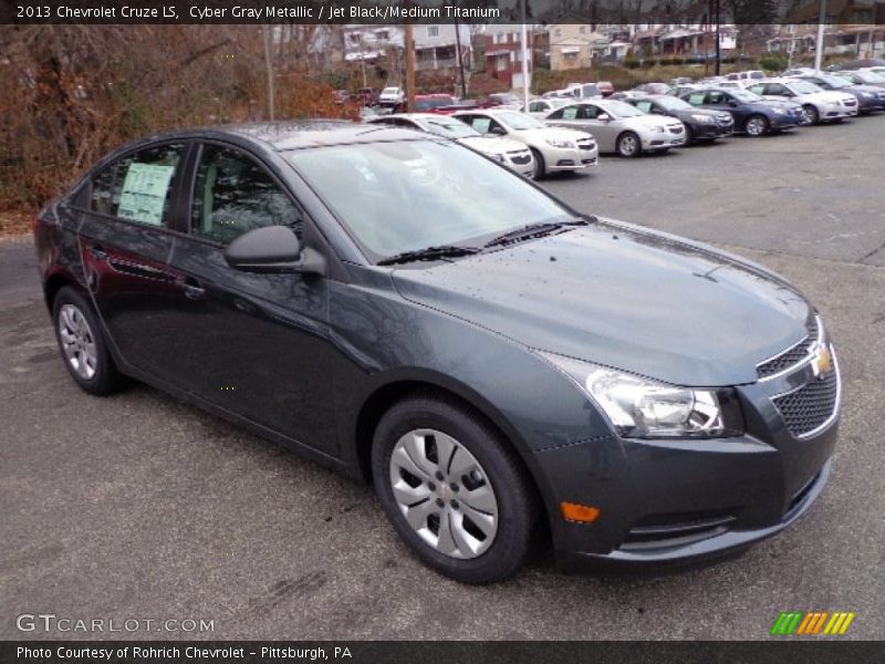 Cyber Gray Metallic / Jet Black/Medium Titanium 2013 Chevrolet Cruze LS