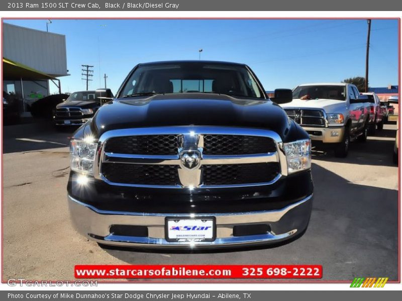 Black / Black/Diesel Gray 2013 Ram 1500 SLT Crew Cab