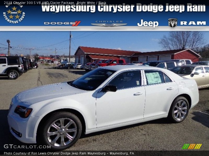 Bright White / Black 2013 Chrysler 300 S V8 AWD Glacier Package