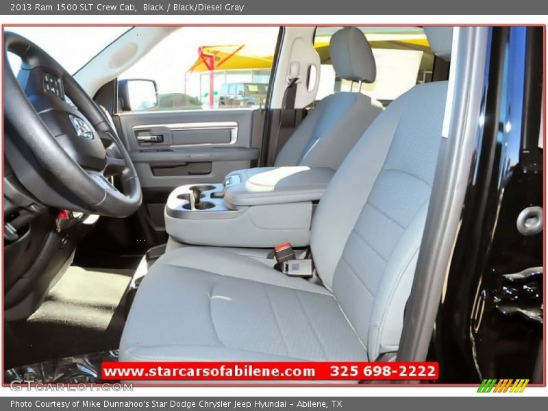 Black / Black/Diesel Gray 2013 Ram 1500 SLT Crew Cab