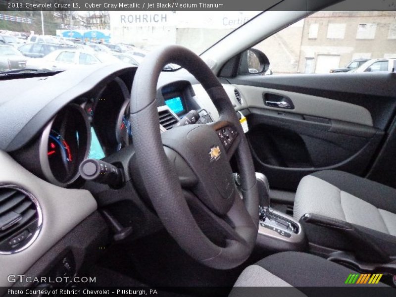 Cyber Gray Metallic / Jet Black/Medium Titanium 2013 Chevrolet Cruze LS