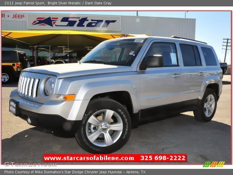Bright Silver Metallic / Dark Slate Gray 2013 Jeep Patriot Sport