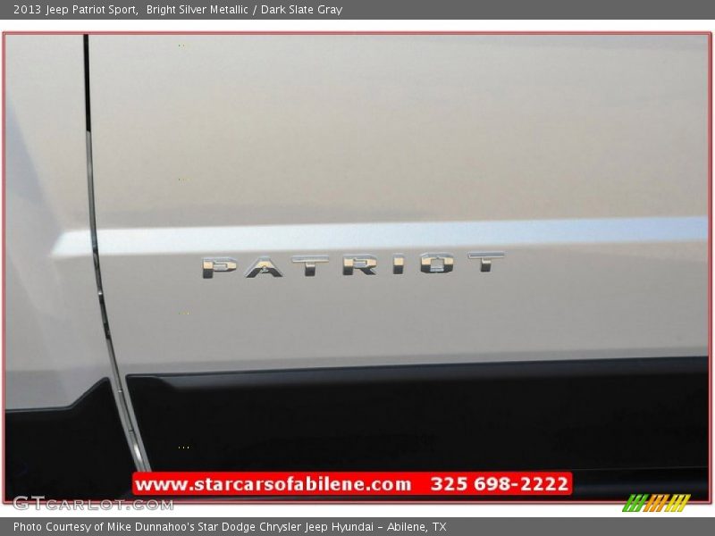 Bright Silver Metallic / Dark Slate Gray 2013 Jeep Patriot Sport