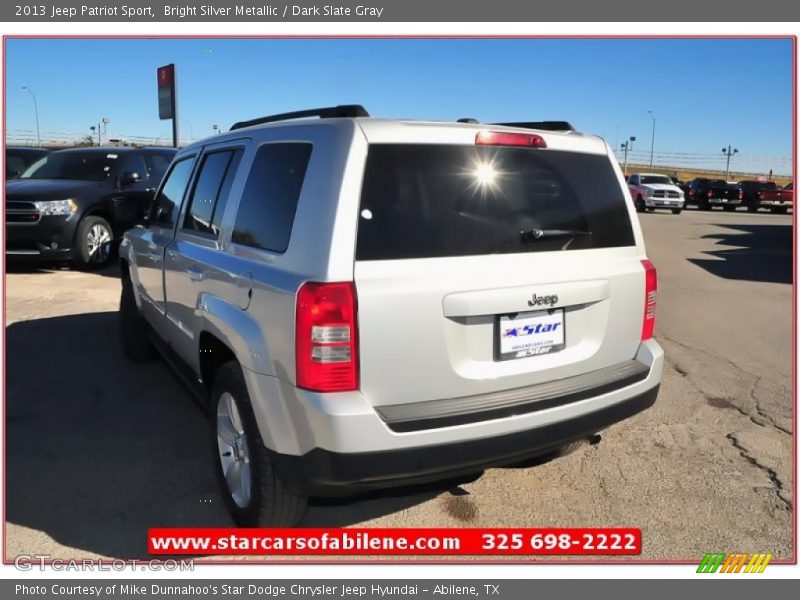 Bright Silver Metallic / Dark Slate Gray 2013 Jeep Patriot Sport