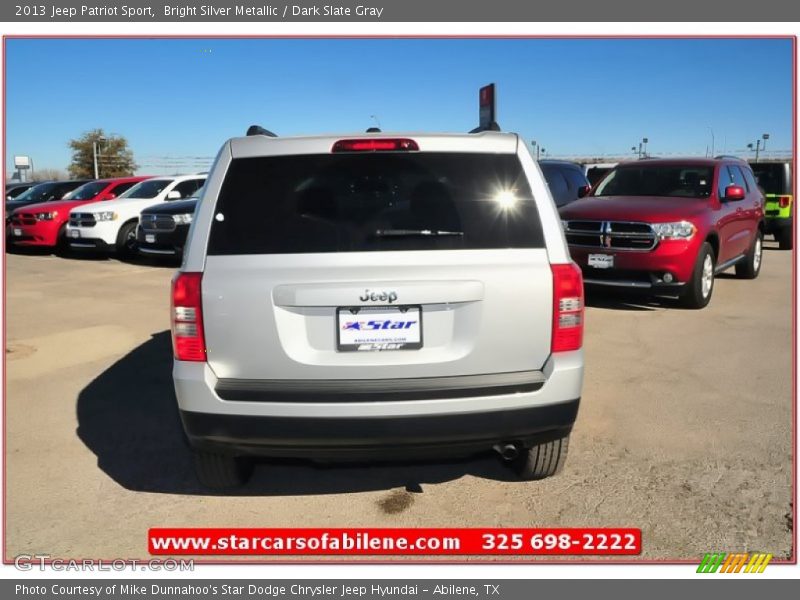 Bright Silver Metallic / Dark Slate Gray 2013 Jeep Patriot Sport