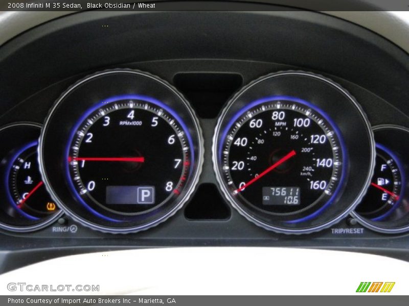 Black Obsidian / Wheat 2008 Infiniti M 35 Sedan