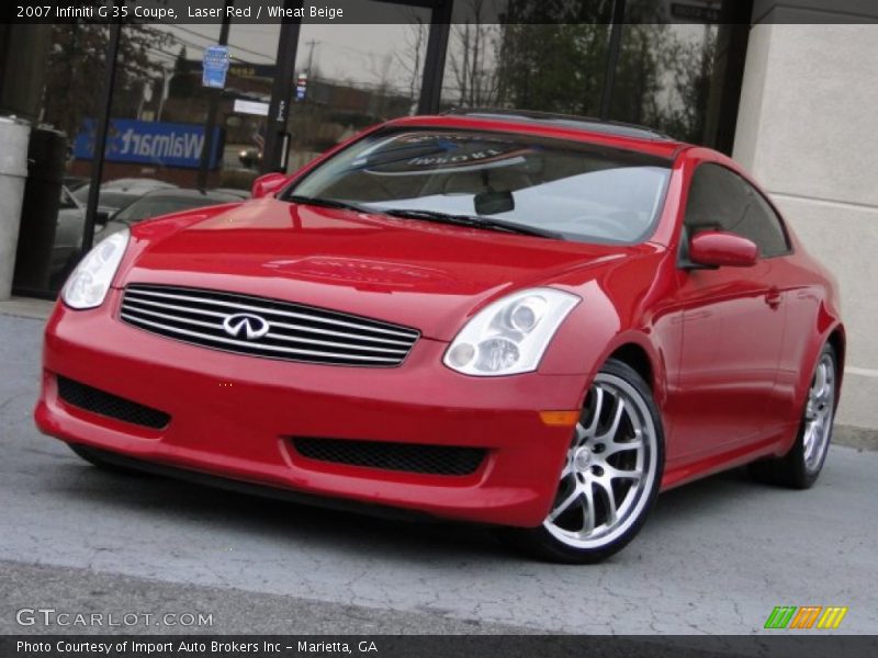 Laser Red / Wheat Beige 2007 Infiniti G 35 Coupe