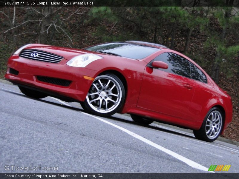 Laser Red / Wheat Beige 2007 Infiniti G 35 Coupe