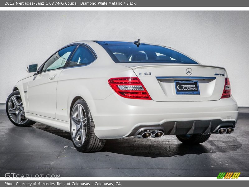 Diamond White Metallic / Black 2013 Mercedes-Benz C 63 AMG Coupe