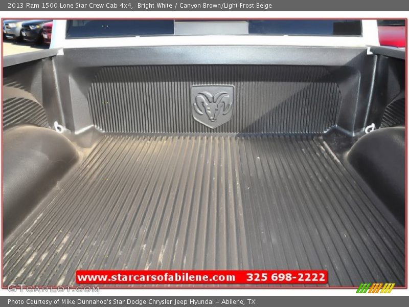 Bright White / Canyon Brown/Light Frost Beige 2013 Ram 1500 Lone Star Crew Cab 4x4