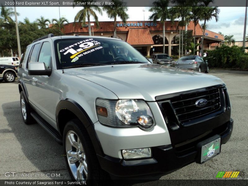 Brilliant Silver Metallic / Black 2010 Ford Explorer XLT Sport
