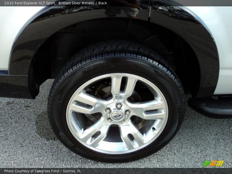 Brilliant Silver Metallic / Black 2010 Ford Explorer XLT Sport