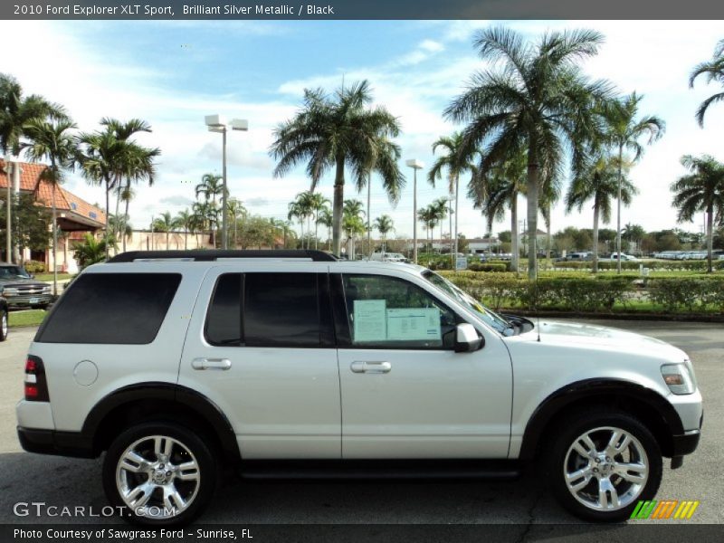 Brilliant Silver Metallic / Black 2010 Ford Explorer XLT Sport