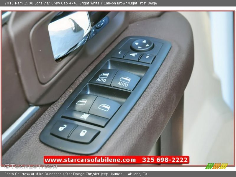 Bright White / Canyon Brown/Light Frost Beige 2013 Ram 1500 Lone Star Crew Cab 4x4