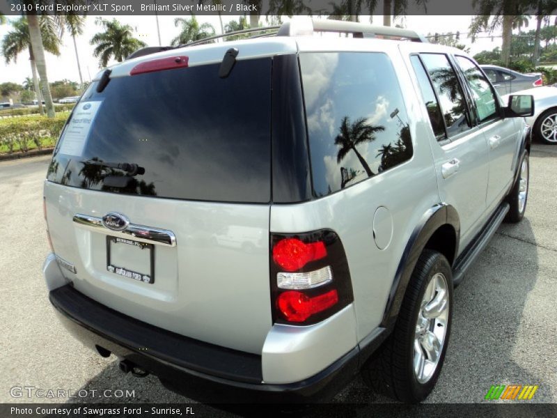Brilliant Silver Metallic / Black 2010 Ford Explorer XLT Sport