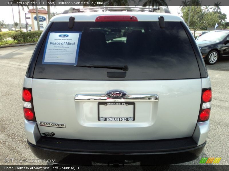 Brilliant Silver Metallic / Black 2010 Ford Explorer XLT Sport