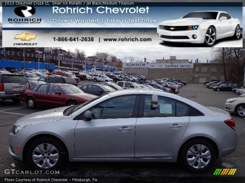 Silver Ice Metallic / Jet Black/Medium Titanium 2013 Chevrolet Cruze LS