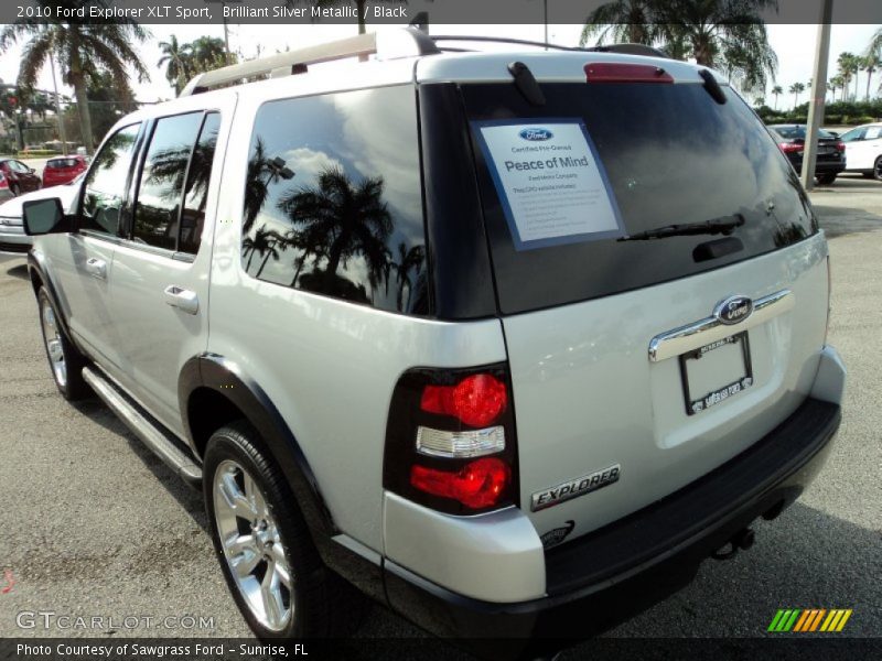 Brilliant Silver Metallic / Black 2010 Ford Explorer XLT Sport
