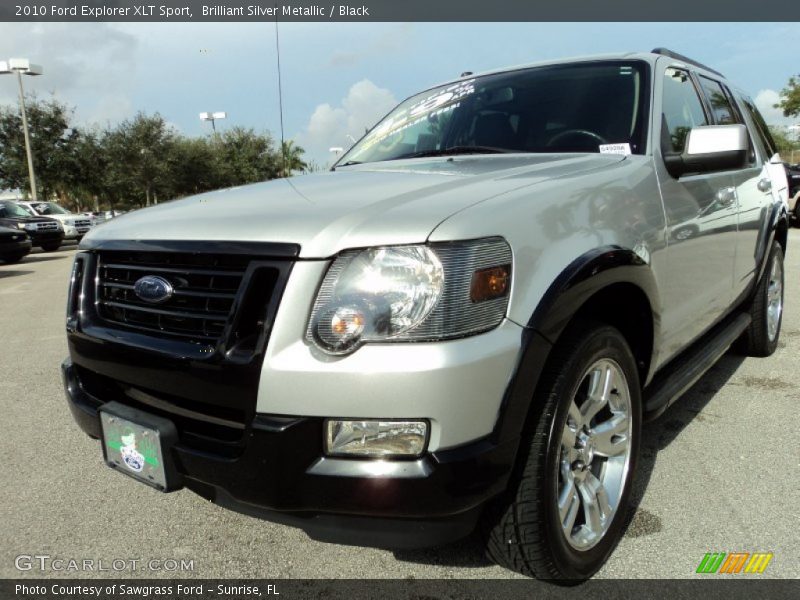 Brilliant Silver Metallic / Black 2010 Ford Explorer XLT Sport