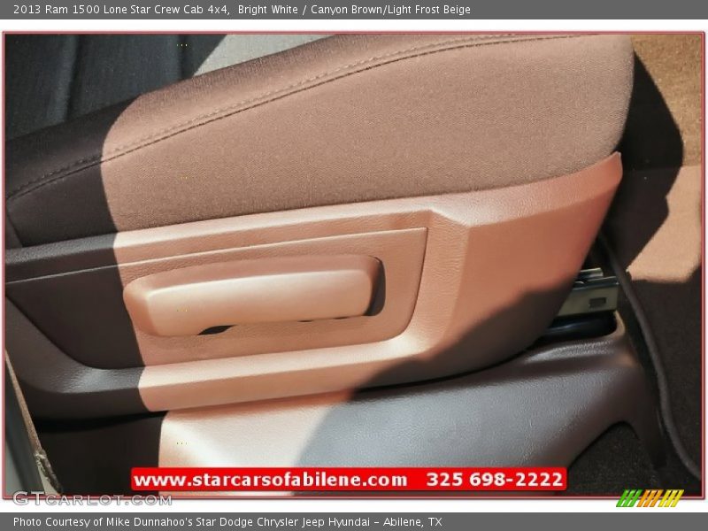 Bright White / Canyon Brown/Light Frost Beige 2013 Ram 1500 Lone Star Crew Cab 4x4