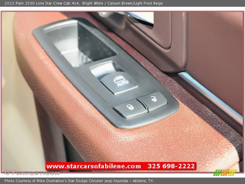 Bright White / Canyon Brown/Light Frost Beige 2013 Ram 1500 Lone Star Crew Cab 4x4