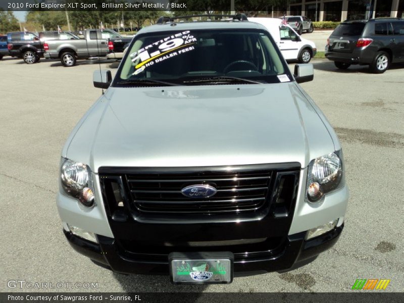 Brilliant Silver Metallic / Black 2010 Ford Explorer XLT Sport