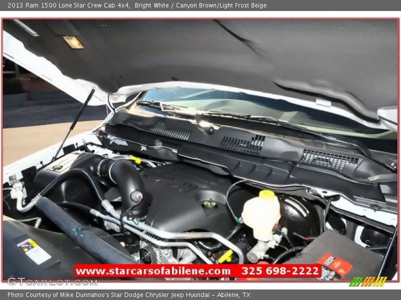 Bright White / Canyon Brown/Light Frost Beige 2013 Ram 1500 Lone Star Crew Cab 4x4