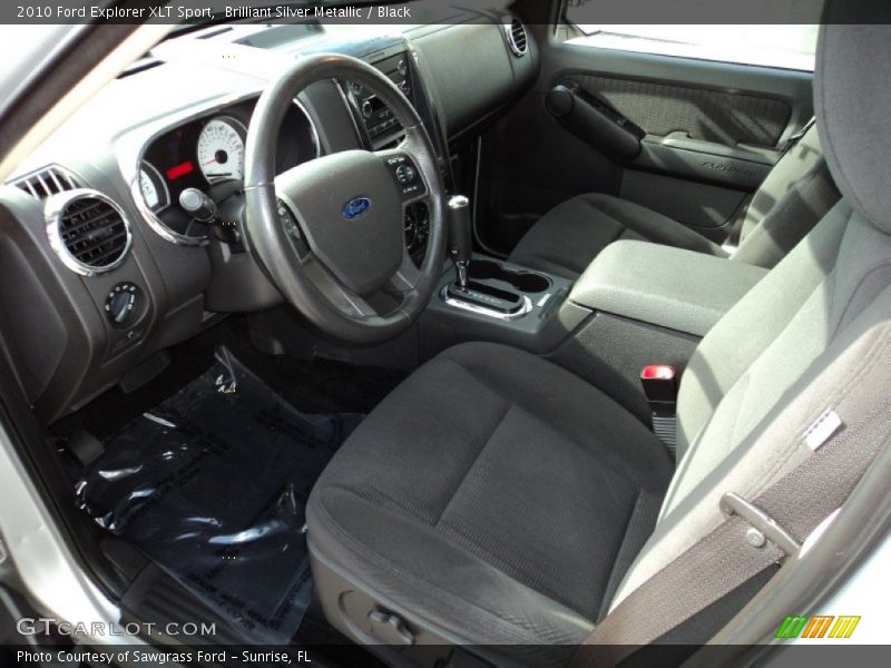 Black Interior - 2010 Explorer XLT Sport 