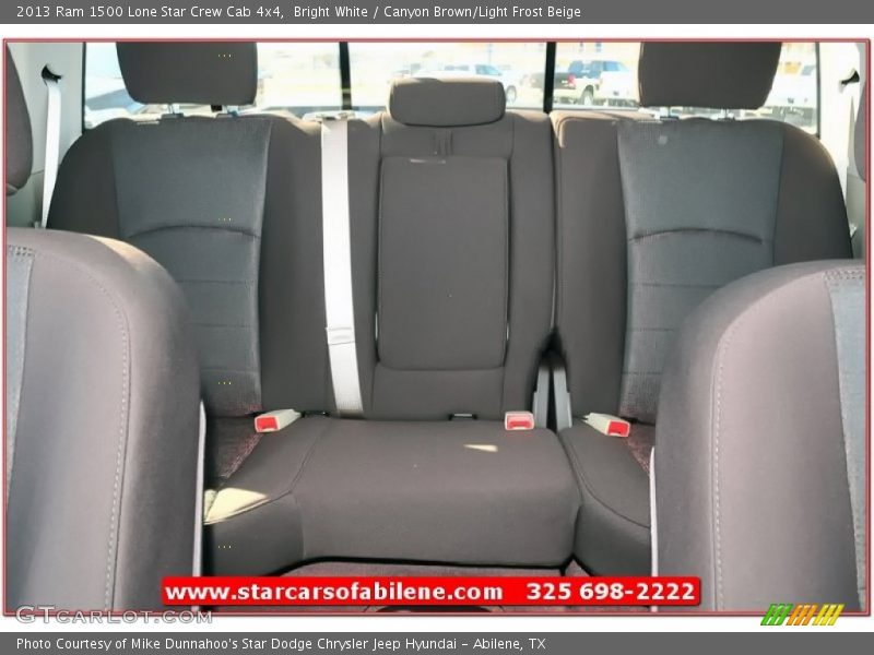 Bright White / Canyon Brown/Light Frost Beige 2013 Ram 1500 Lone Star Crew Cab 4x4
