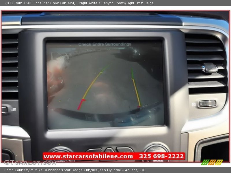 Bright White / Canyon Brown/Light Frost Beige 2013 Ram 1500 Lone Star Crew Cab 4x4