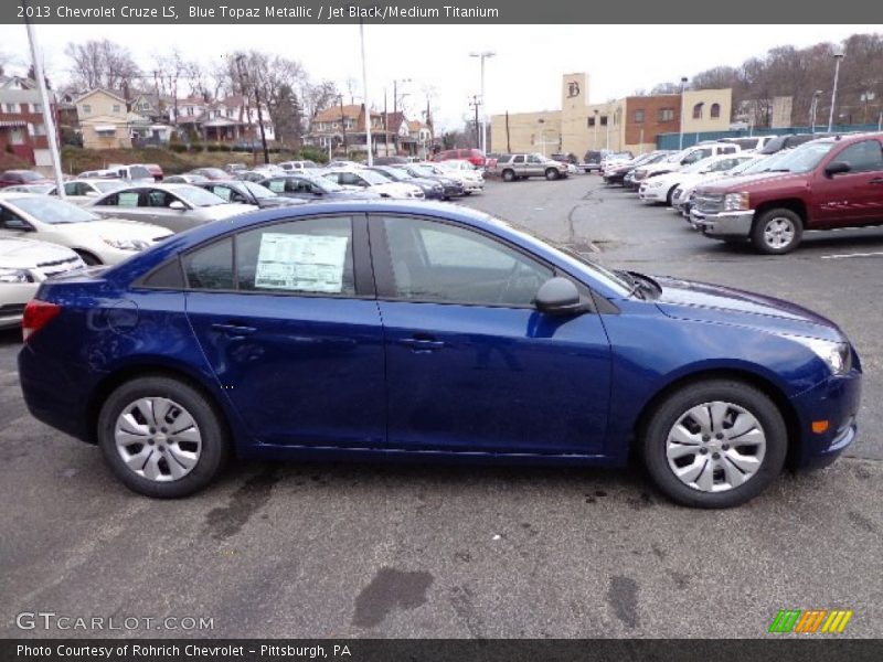 Blue Topaz Metallic / Jet Black/Medium Titanium 2013 Chevrolet Cruze LS