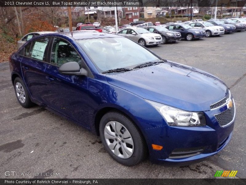 Blue Topaz Metallic / Jet Black/Medium Titanium 2013 Chevrolet Cruze LS