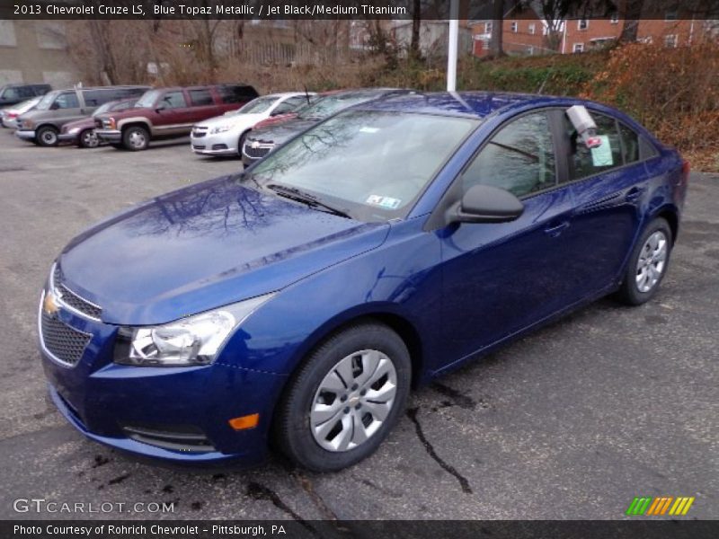 Blue Topaz Metallic / Jet Black/Medium Titanium 2013 Chevrolet Cruze LS