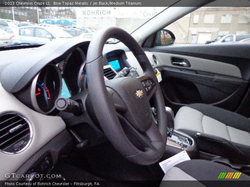 Blue Topaz Metallic / Jet Black/Medium Titanium 2013 Chevrolet Cruze LS