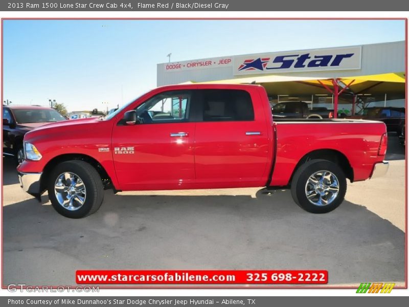 Flame Red / Black/Diesel Gray 2013 Ram 1500 Lone Star Crew Cab 4x4