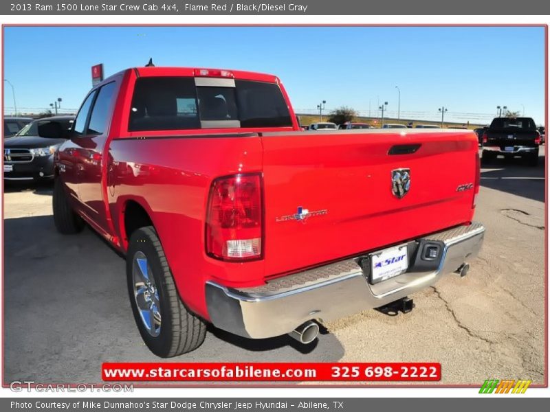 Flame Red / Black/Diesel Gray 2013 Ram 1500 Lone Star Crew Cab 4x4