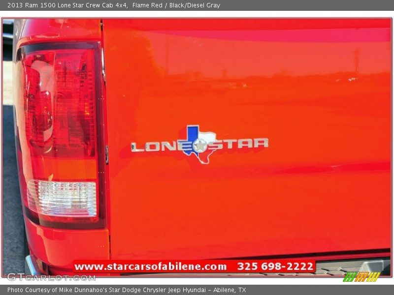 Flame Red / Black/Diesel Gray 2013 Ram 1500 Lone Star Crew Cab 4x4