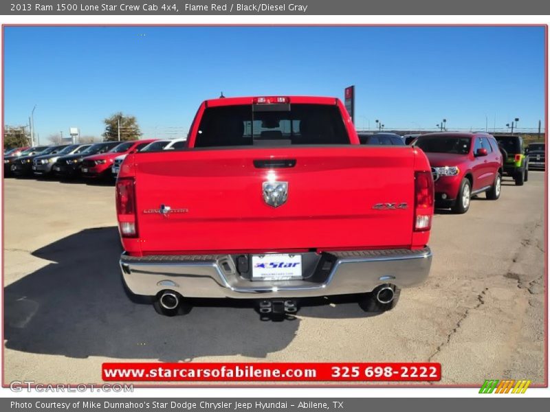Flame Red / Black/Diesel Gray 2013 Ram 1500 Lone Star Crew Cab 4x4