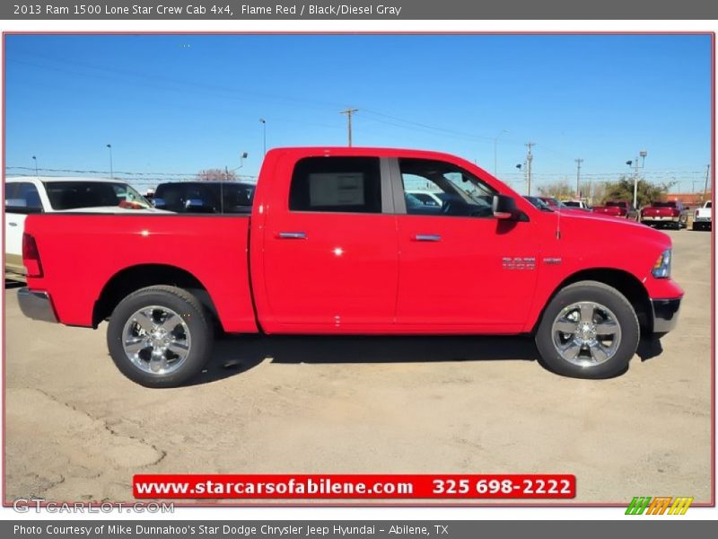 Flame Red / Black/Diesel Gray 2013 Ram 1500 Lone Star Crew Cab 4x4