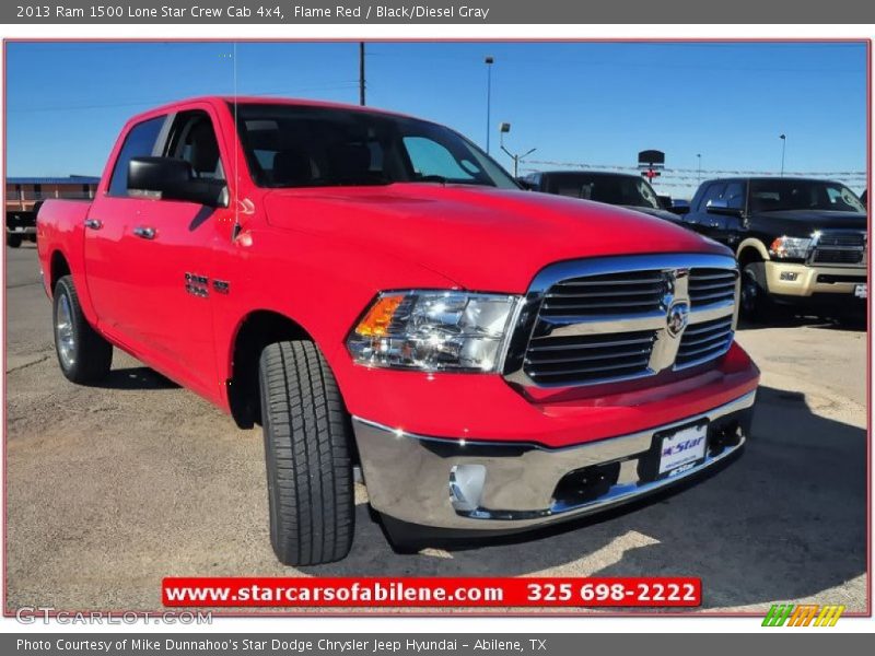 Flame Red / Black/Diesel Gray 2013 Ram 1500 Lone Star Crew Cab 4x4
