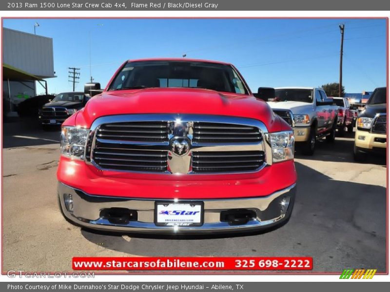Flame Red / Black/Diesel Gray 2013 Ram 1500 Lone Star Crew Cab 4x4