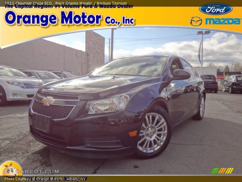 Black Granite Metallic / Medium Titanium 2011 Chevrolet Cruze ECO