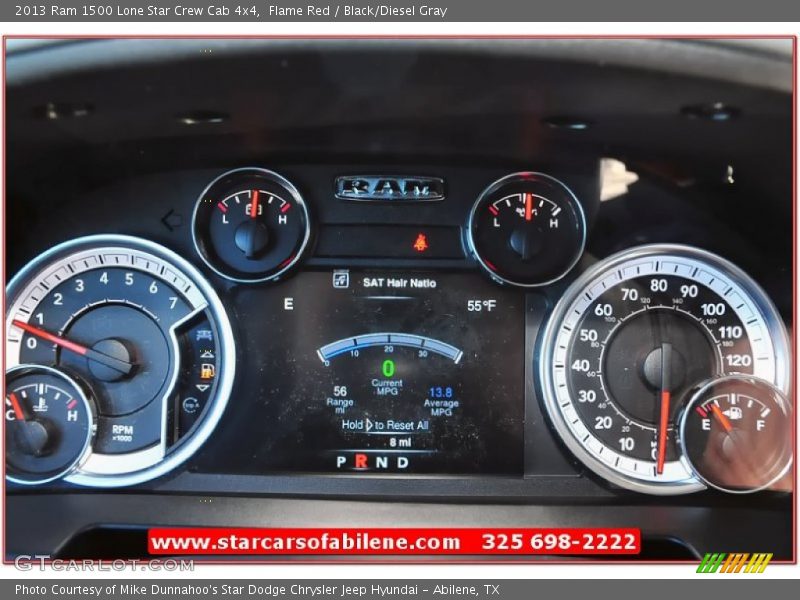 Flame Red / Black/Diesel Gray 2013 Ram 1500 Lone Star Crew Cab 4x4