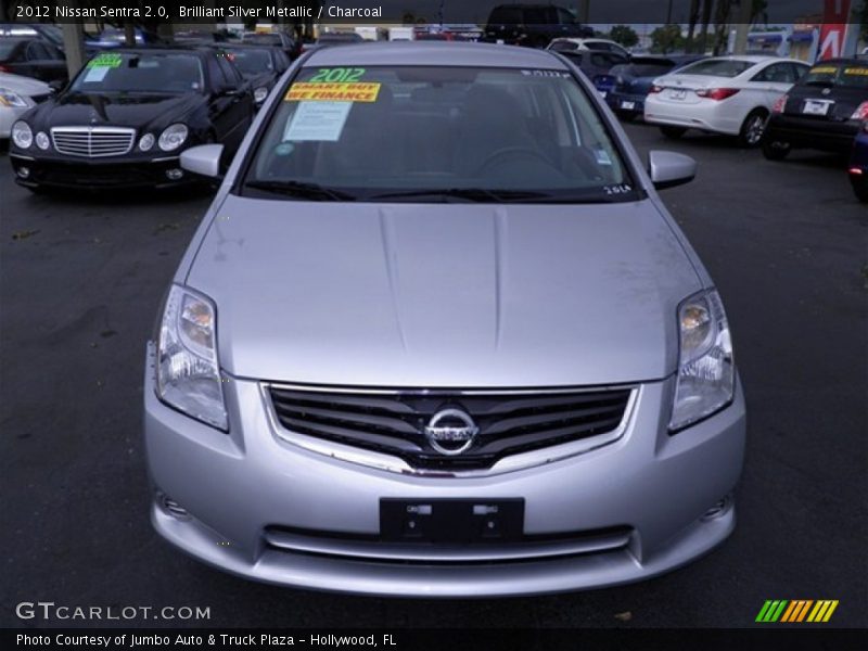 Brilliant Silver Metallic / Charcoal 2012 Nissan Sentra 2.0