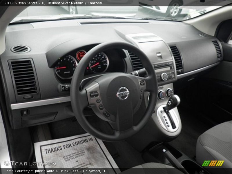 Brilliant Silver Metallic / Charcoal 2012 Nissan Sentra 2.0