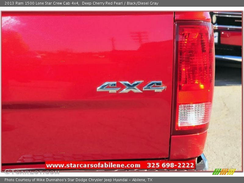 Deep Cherry Red Pearl / Black/Diesel Gray 2013 Ram 1500 Lone Star Crew Cab 4x4